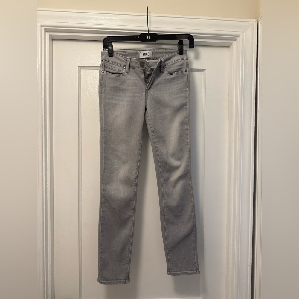 PAIGE Women's Verdugo Ankle Light Gray Skinny Jeans